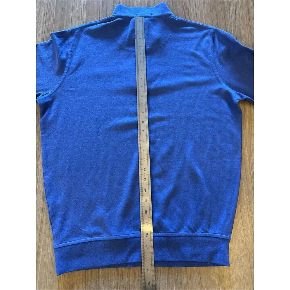 PETER MILLAR Crown Confort‎ TaylorMade Logo Sz Small Quarter-Zip Blue Color NFC